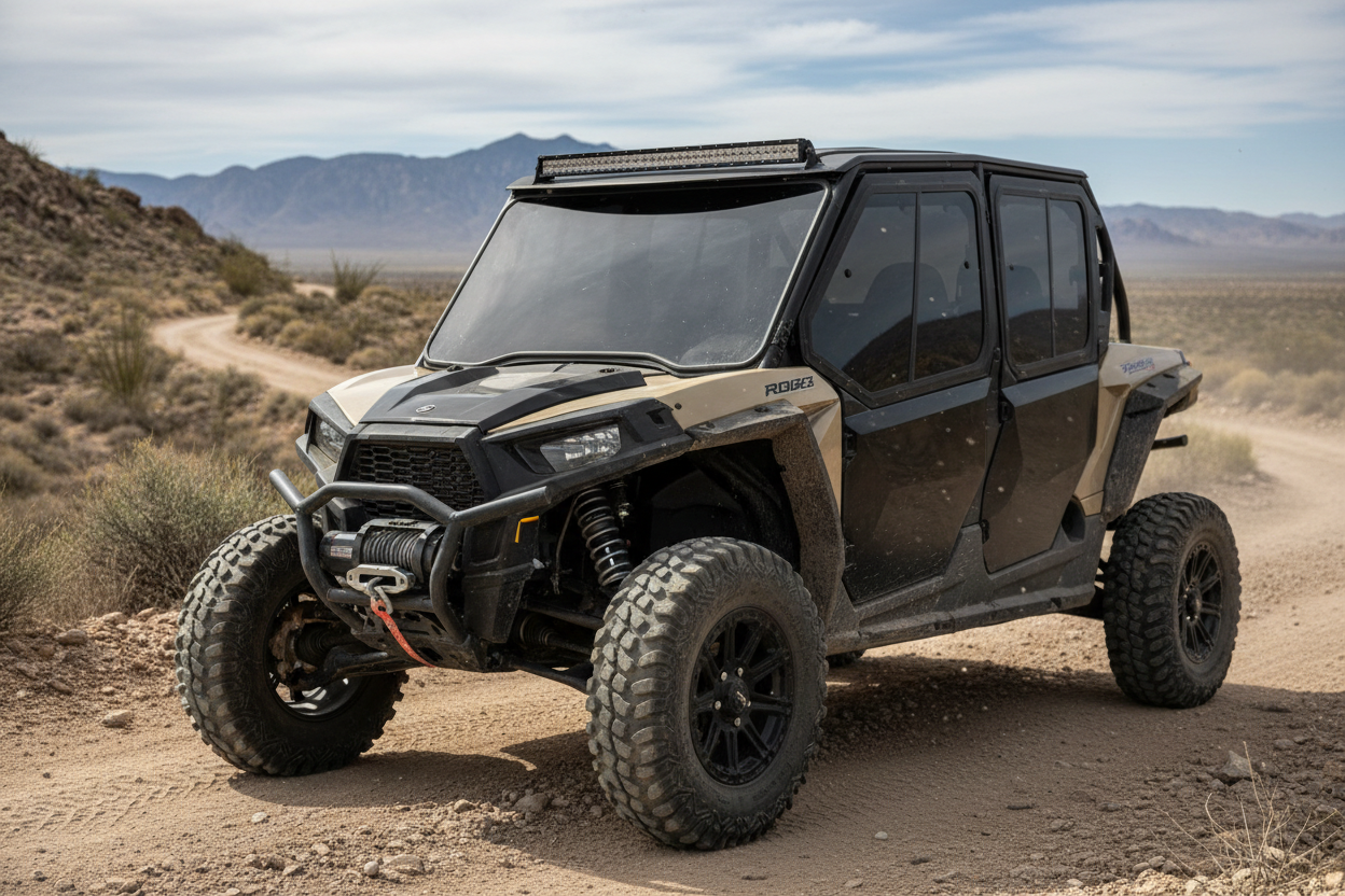 UTV with tinted windows